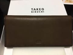 MOMO様専用TAKEO KIKUCHI 長財布 クロード シープスキン チョコのサムネイル