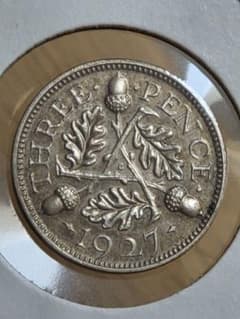 (稀少 プルーフ)　大英帝国　ジョージ5世　3ペンス銀貨　1927 稀少 プルーフ) 大英帝国 ジョージ5世 3ペンス銀貨 1927 - メルカリ