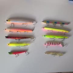 【ケース付き】バチ抜けルアー12本セット シーバス・バチ抜け】ルアー10本セット（ノガレ、マニック、ダイワ他