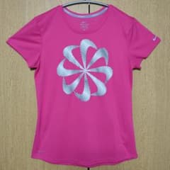 NIKE DRI-FIT 半袖Tシャツ ピンク レディース　Lのサムネイル