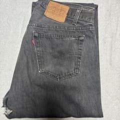 Levi's 501 ブラックデニム W34 L32 80s 先染めブラックのサムネイル
