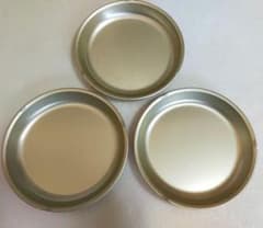 ☆新品未使用　給食　昭和　レトロ　アルミ食器皿3枚のサムネイル