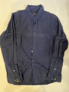 shama ネイビー 長袖シャツ