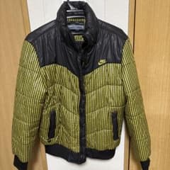 Nike ダウンジャケット レトロ風イエロー・ブラック チェック柄 - メルカリ