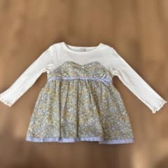 petit main 花柄ドッキングトップス 90cmのサムネイル