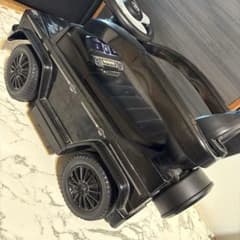 【直接手渡し限定】メルセデス・ベンツ 子供用乗用車 ブラック　足蹴り　手押しのサムネイル