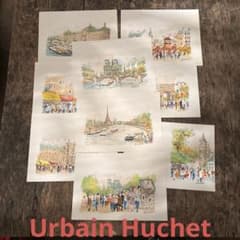 ユシェ フランス風景画 リトグラフ 9点 - メルカリ