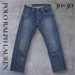 ポロ ラルフローレン ダメージ・ペイント加工 デニムパンツ W30