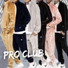 PRO CLUB ベロア セットアップ ネイビー US 3XL - メルカリ