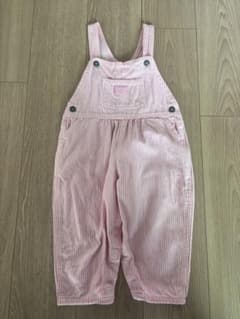 OSHKOSH オシュコシュピンク ストライプ オーバーオール 24M - メルカリ