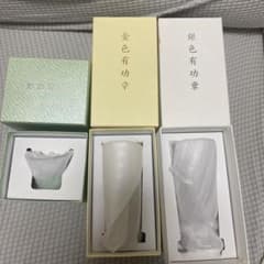 献血記念品　グラス・おちょこ3点セット　多田美波　日本赤十字社