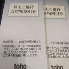 最新トーホー toho 株主優待10,000円分 お買物割引券のサムネイル