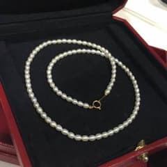 ￥7000→K18 希少 ベビーパール 本真珠 ネックレス★ 美品★のサムネイル