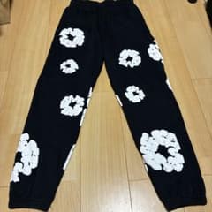デニムティアーズスェットパンツ黒のサムネイル