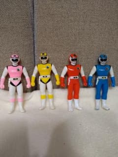 貴重！当時モノ 超新星フラッシュマン ソフビ4体セット！1986 バンダイ