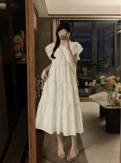 【タグ付き】GRL シアーティアードフリルロングワンピースのサムネイル