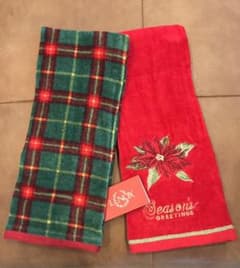 新品未使用　LENOX  タオル　2枚セット　クリスマスのサムネイル