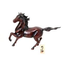 干支】日展作家・渡辺環水作 馬の置物 金属工芸 オブジェ 馬 金属製