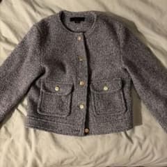 ZARA ノーカラージャケット グレー XSのサムネイル