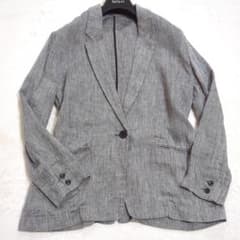 24SS スピックアンドスパン 40 リネンエアリージャケット ヘリンボーン