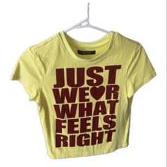 SHAGGIE ロゴプリント 半袖Tシャツ イエローのサムネイル