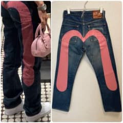 EVISU 十周年記念Lot.4000 W29×L35ピンク大黒 ビッグカモメ - メルカリ