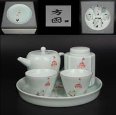 送料無料　中国方園　手描き梅文玉露茶器揃未使用　検/中国古玩骨董明代清代乾隆雍正 送料無料 中国方園 手描き梅文玉露茶器揃未使用 検/中国古玩骨董明代清