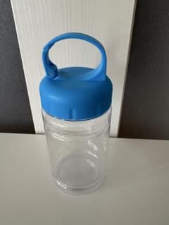ハンドル付き クリア保存容器 ブルーカラビナスクリュー式キッチン食器ケース日用品のサムネイル