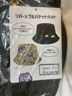 新品未使用 ポケモン 逃 帽子 ポケモンセンター リバーシブルバケット