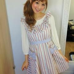 小倉優子さん着用♡ルセット 花柄ストライプ エプロンのサムネイル