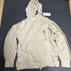 adidas ベージュ フード付きパーカー　新品未使用のサムネイル