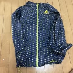 adidas ウィンドブレーカー ネイビー 蛍光イエローのサムネイル