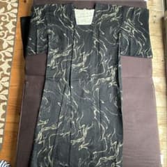 黒地 抽象柄 着物のサムネイル