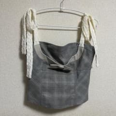 ANDMARY Evelyn ribbon camisole gray M - メルカリ