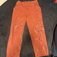 NINETY ペイント加工 ワークパンツ オレンジのサムネイル
