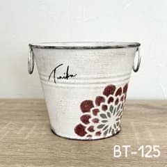 持ち手付き アンティーク風 リメイク缶 バケツ 多肉植物 サボテン 寄せ