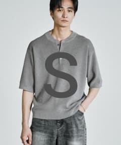 wym lidnm AZE H/S KNIT HENLEY Lサイズ　グレー WYM LIDNM セーター ニット AZE H/S KNIT HENLEY メンズ : ZOZOTOWN