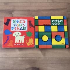 どうぶついろいろかくれんぼ のりものつみき 絵本2冊セットのサムネイル