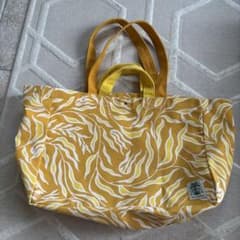 My Little Box リーフ柄 キャンバストートバッグ イエローのサムネイル