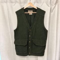 【古着】L.L.Bean ウール混紡 ベスト ダークグリーンのサムネイル