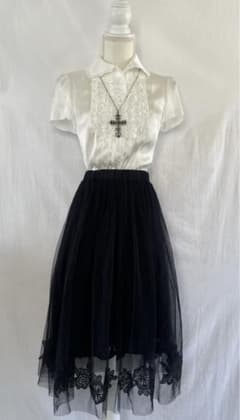 ゴスロリ ダークコア ダークコケット ブラウス フリル 白 goth ホラゲ 