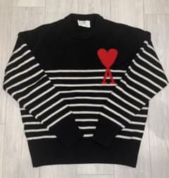 【AMI Paris 】ボーダーニット/siza L AMI Paris 】ボーダーニット/siza L 正規品】amiparis Lサイズ