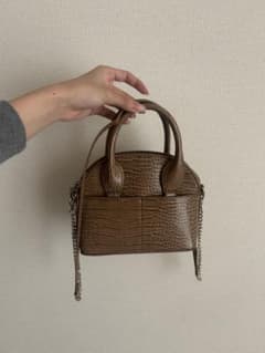 ZARA ブラウン クロコダイル風 ショルダーバッグのサムネイル