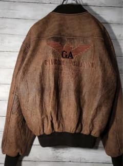georgio armani レア　ヴィンテージ　レザージャケットのサムネイル