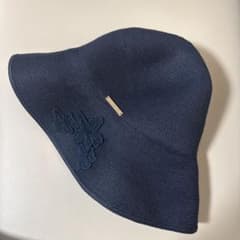 Athena New York ネイビー 花刺繍付き 麦わら帽子 - メルカリ