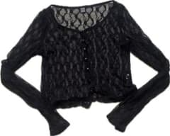 SHEIN レース カーディガン 黒のサムネイル