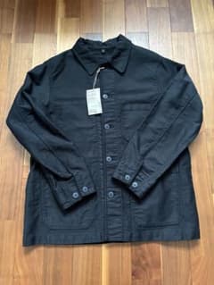 無印良品 木の実から作ったカポック混モールスキン カバーオール 黒 S