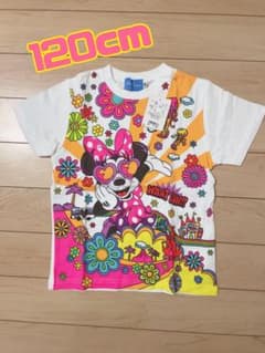 120cm ディズニーリゾート シー WHAT FUNフラワー総柄ミニーTシャツのサムネイル