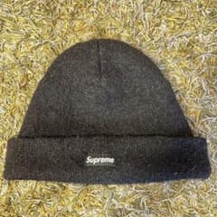 Supreme BoxLogoブラック ビーニー モヘア ニット帽 野村周平着用