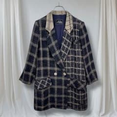 EIKO KONDO エイココンドウ チェック柄ダブルテーラードジャケット
